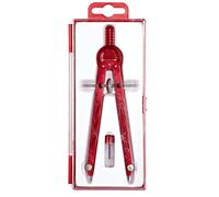Alco-Albert 1355-12 Compas de géométrie avec guide de roue dentée, longueur 165 mm, rouge