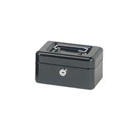 Alco-Albert 840-11 - Petite caisse verrouillable, 152 x 119 x 76 mm, caisse avec compartiment à monnaie, 2 clés, noir