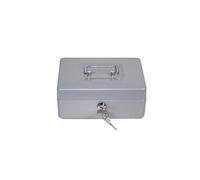 Alco-Albert 841-29 - Petite caisse verrouillable, 195 x 145 x 80 mm, caisse avec compartiment à monnaie, 2 clés, gris