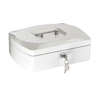 Alco-Albert 8420-10 - Caisse verrouillable, caisse avec plateau de comptage de pièces, 2 clés, 255 x 90 x 200 mm, blanc
