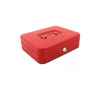 Alco-Albert 843-12 - Caisse verrouillable, 310 x 225 x 75 mm, caisse avec compartiment à monnaie, 2 clés, rouge
