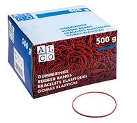 ALCO-Albert - Anneaux rouges Ø 100 mm, 500 g, caoutchouc naturel | Élastiques pour regrouper, fixer et organiser au bureau, à la maison, en entrepôt et pour les expéditions