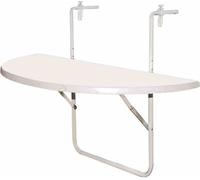 Alco Balcon Table suspendue, blanc - semi-circulaire