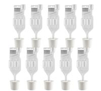 AlcoFermBrew 10 x Bouchons avec Trou 48/44 mm + Barboteur - Bonde pour Fermentation, Bouchon pour Dame-Jeanne, Bonbonne