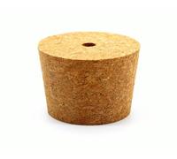 AlcoFermBrew Bouchon de LIèGE avec Trou 56/46mm - Barboteur Plastique Bouchons Bouchon de la Bouteille Bonde Bondes