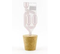 AlcoFermBrew Bouchon de LIèGE avec Trou 64/54mm + Barboteur Plastique, Bouchons Bonde Fermentation Bonde Dame-Jeanne Bonbonne