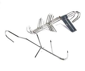 AlcoFermBrew Crochet de fumoir en acier inoxydable x 5-22 cm, montage mural, pour fumoir et barbecue