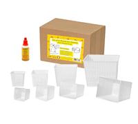 AlcoFermBrew Lot de 30 moules à fromage - Moule à fromage carré, Moule à fromage en plastique pour fromage à pâte molle, Présure