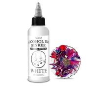 Alcohol Ink - Encre à l'alcool pour résine époxy - 100 ml - Blanc concentré - Peinture pour art fluide, calligraphie et projets artistiques, sous-verres, peinture acrylique, fabrication de tasses