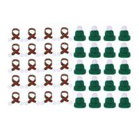 ALCXAZS Lot de 20 décorations de Noël scintillantes Lenoxs 2024, collection de broches Hutschenreuther Noël 2025, 20-Cocu+20-Écharpe
