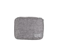 ALCXAZS Mallette de Rangement câble Organisateur Chargeur Sac Accessoires de Voyage Fournitures Plein air Fils Beau Travail avec Fermeture à glissière Gadget conteneur, Gris foncé, 5 Pouces