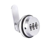 ALCXAZS Serrure à combinaison en alliage de Zinc solide, pour tiroir de casier d'armoire, serrure à came combinaison 3 chiffres, came combinée Jzk, Etc, 19X20mm argent