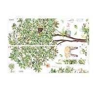 ALCXAZS Stickers Muraux Chambre Décoration Plantes Salon Chambre Vert Papiers Peints Animaux Fond Bouleau Ornements À Assembler