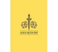 Alea Iacta Est- Grid Paper Notebook - Dagger & Dice Design: A4 Grid Notebook 5 MM 100 Pages Yellow Cover