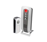 Alecto ADB-17 Sonnette sans fil - Sonnette sans fil - Signal acoustique et optique - Crypté - noir/argent