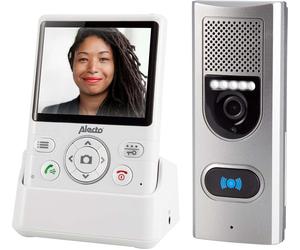 Alecto ADI-250 - Interphone-portier avec caméra et écran couleur 3.5", blanc/argenté