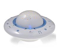 Alecto BC-125 Projecteur d’étoiles pour enfants - veilleuse musicale avec mélodies apaisantes, 3 tons lumineux, minuterie 5/10/15 min, activation automatique au son, fonctionnement à piles