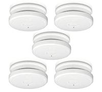 Alecto SA20 Kit détecteur de fumée - avec Bouton de temporisation - Bouton de Test et de réinitialisation - Alarme >85-10 Ans d'autonomie du capteur - Conforme à EN14604:2005/AC:2008-5 x SA20 - Blanc