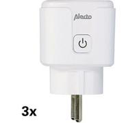 Prise intelligente Wi-Fi, 16A, 3680W, pack de 3 Alecto SMART-PLUG10 TRIPLE Blanc