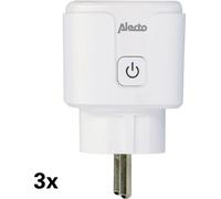 Prise intelligente Wi-Fi, 16A, 3680W, pack de 3 Alecto SMART-PLUG10 TRIPLE Blanc