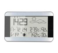 Alecto Station météo sans fil WS-1700 – Écran LCD, Batterie – Noir/Argent