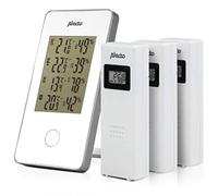 Alecto WS-1330 Thermomètre sans fil avec 3 capteurs sans fil - Hygromètre - Station météo simple - Portée jusqu'à 30 m - Blanc