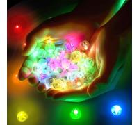 ALEENFOON Lot de 150 ballons lumineux LED ronds étanches pour ballon, lanterne en papier, citrouille, maison, Noël, Halloween, mariage, fête d'anniversaire (multicolore)