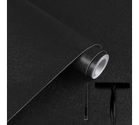 Alened Film adhésif pour meubles mat avec kit d'outils - Film autocollant imperméable pour meubles - Décoration murale, cuisine, plan de travail, armoire de cuisine Noir 60×500cm