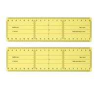ALEPH Lot de 2 Règle-équerres de 21cm en plastique jaune