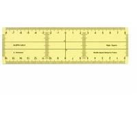 ALEPH Lot de 5 Règle-équerres de 21cm en plastique jaune