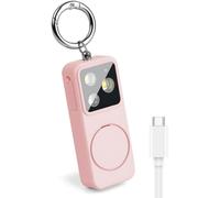 Alerte de sécurité personnelle Unyqoos® de 150 dB avec flash LED, rechargeable par USB, étanche IP55, compact, portée jusqu'à 230 mètres, avec système de déclenchement par tirette