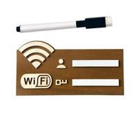 Alerte WiFi - Affichage du mot de passe sans fil pour la maison, hub Internet avec marqueur | à suspendre au cadeau chaleureux, panneau WiFi en bois pour visiteurs, bâton de rappel d'accès