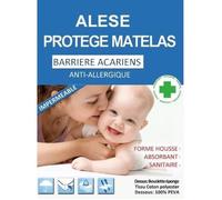 Alèses - Molleton et PVC - Blanc - 60 x 120 cm - Imperméable - Anti-acariens - Confortable