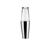 Alessi 5050 Shaker Modèle Américain Ou "Boston" en Verre et Acier Inoxydable 18/10 Extérieur Brillant, Intérieur Satiné