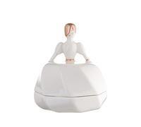 Alessi AAA02 Bonbonnière Céramique Blanc 7,50 x 7,50 x 8,50 cm
