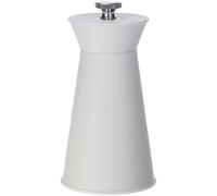 Alessi Ajm10 W Pépé Le Moko Moulin à Sel en Pa avec Pommeau de Réglage en Acier Inoxydable 18/10, Blanc