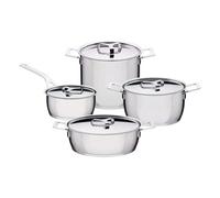 Batterie de cuisine POTS & PANS, 9 pièces, acier inoxydable, Alessi