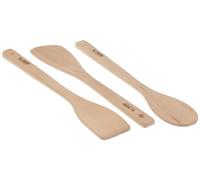 Alessi Ustensiles AJM27SET - Set 3 pièces: cuiller, cuiller à risotto, spatule en bois - Argent
