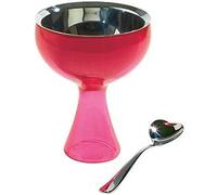 Alessi Coupe à glace Big Love AMMI01S F Set coupe + cuillère Acier inox 18/10 Résine Rose
