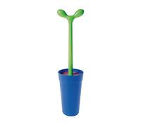 Alessi Asg04 Az Merdolino Balayette Pour Toilette en Résine Thermoplastique, Bleu