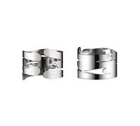Alessi Porte-serviettes Barkring BM17S2 – Ensemble de 2, acier inoxydable 18/10, décor naturel