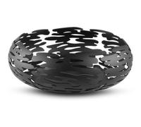 Alessi Bm02 B Barknest Corbeille Ronde, Acier Coloré À La Résine Au Époxyde, Noir, Taille Unique