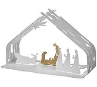 Alessi BM09 W Crèche, Blanc/Colore Or, Taille Unique