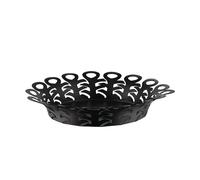 Alessi - BM21/25 B - Design Corbeille Ajourée, en Acier Coloré avec Résine Époxy, Diamètre 27 cm, Noir