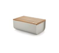 ALESSI Boîte à pain Mattina 34x21cm Gris chaud/Bambou gris clair