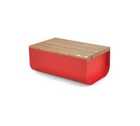 ALESSI Boîte à pain Mattina 34x21cm Rouge/Bambou rouge