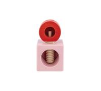 ALESSI Casse-noix TWERGI en bois de hêtre Rose/Rouge rose