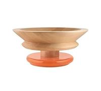 ALESSI CENTRE DE TABLE EN BOIS DE TILLEUL PIED COLORE, ORANGE 100 VALU