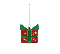 Alessi Cobosmico GJ02 16 - Décoration de Noël Représentant la Petite Boîte Cadeau Cubosmique en Verre Soufflé à la Bouche à l'Intérieur d'un Moule et Décorée à la Main