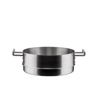 Alessi Panier vapeur CONVIVIO DC307 24 cm inox 18/10, poignées acier revêtement PVD, finition satinée